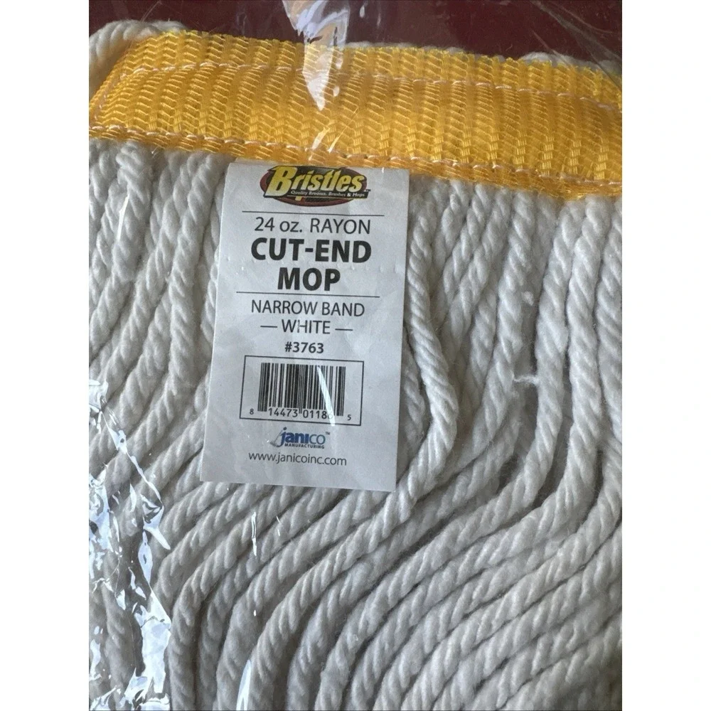 Mop Head (4) NEW Bristles 24oz Rayon CUT-End Mop #3763